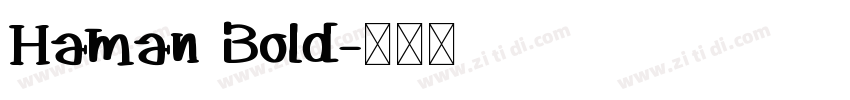 Haman Bold字体转换
